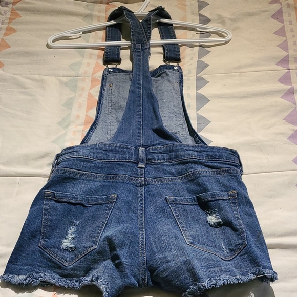 Overall Jean Shorts - Picture 2 of 3
